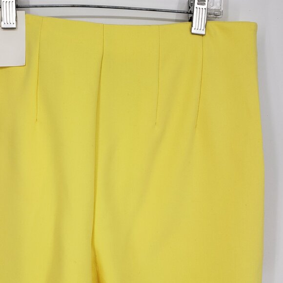 3/$25 a new day Stretch Midi Pleated Shorts 4 Womens High Rise Waist Yellow - Picture 7 of 13